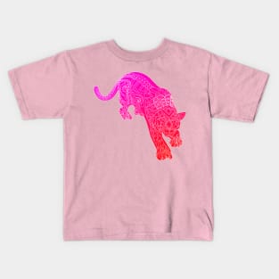 led bright cougar tiger cat ecopop Kids T-Shirt